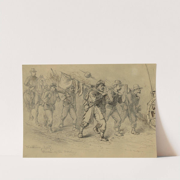 Washing day-Column on the march by Edwin Forbes