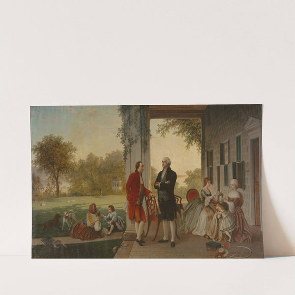 Washington and Lafayette at Mount Vernon, 1784 (The Home of Washington after the War) by Thomas Prichard Rossiter
