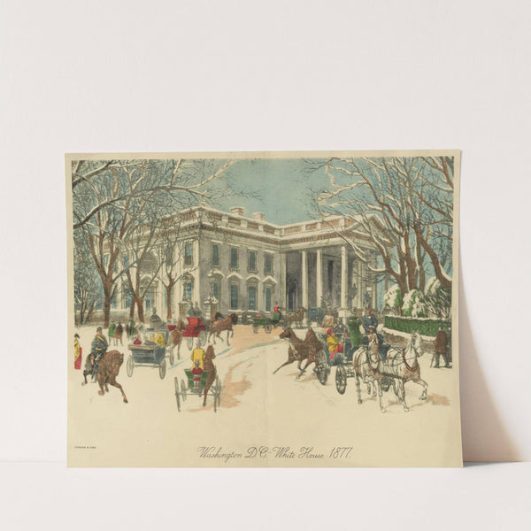 Washington D.C. – White House – 1877 by Currier & Ives.