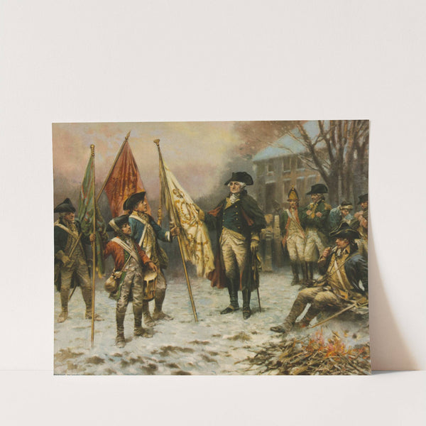 Washington inspecting the captured colors after the battle of Trenton by Edward Percy Moran
