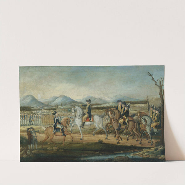 Washington Reviewing the Western Army at Fort Cumberland, Maryland by Frederick Kemmelmeyer