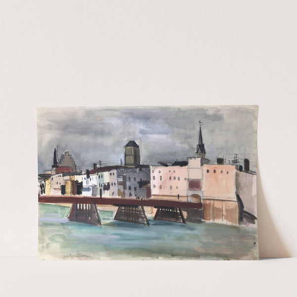Wasserburg am Inn - Vom Wasser aus mit Innbrücke by Otto Geigenberger