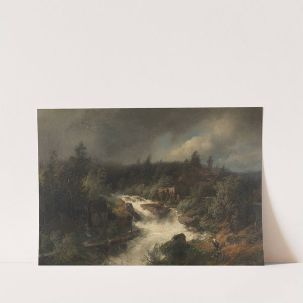 Wassermühle am tosenden Gebirgsbach (1870) by Hermann Ottomar Herzog