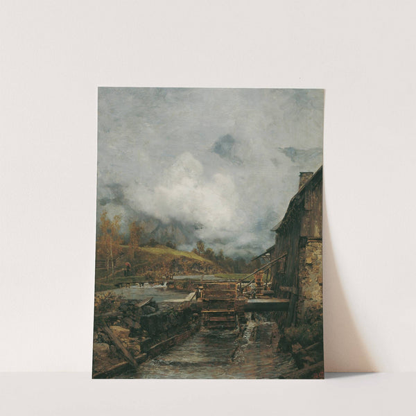 Wassermühle in Goisern (nach Emil Jakob Schindler) (1884) by Carl Moll