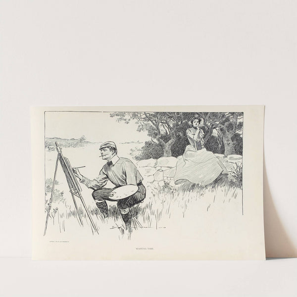 Wasting time (1900) by Charles Dana Gibson