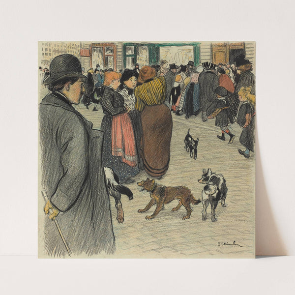 Watching The Crowd by Théophile Alexandre Steinlen