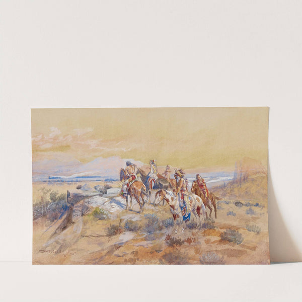 Watching The Iron Horse (1902) by Charles Marion Russell