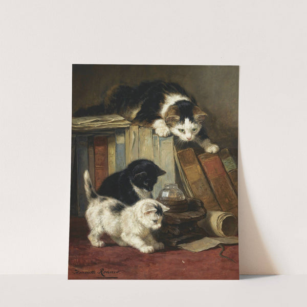 Watching the prey by Henriëtte Ronner-Knip