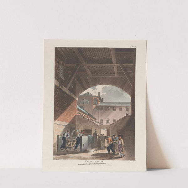 Water Engine, Cold-Bath Field’s Prison (1808) by Thomas Rowlandson