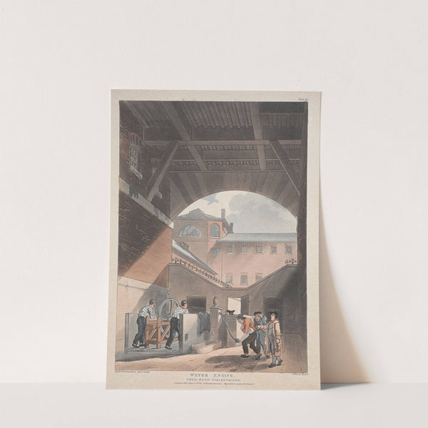Water Engine, Cold Bath, Field’s Prison (1808) by Thomas Rowlandson