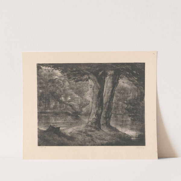 Water in een bos (1921) by Simon Moulijn