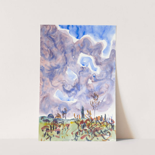 Watercolor No. 31, Landscape With Clouds (ca. 1930) by Allen Tucker