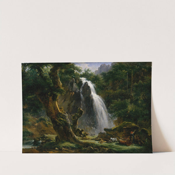 Waterfall at Mont-Dore by Achille Etna Michallon