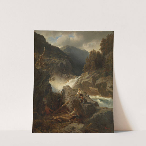 Waterfall in Hallingdal by Hans Gude