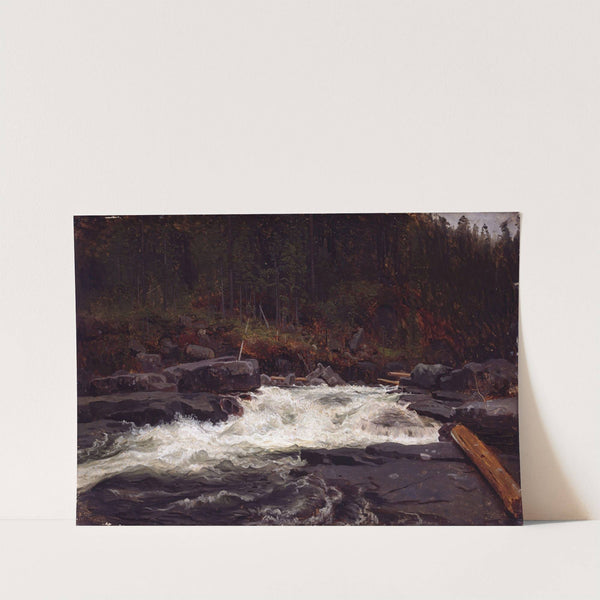 Waterfall in Telemark, Study for Inv.No. 427 by August Cappelen