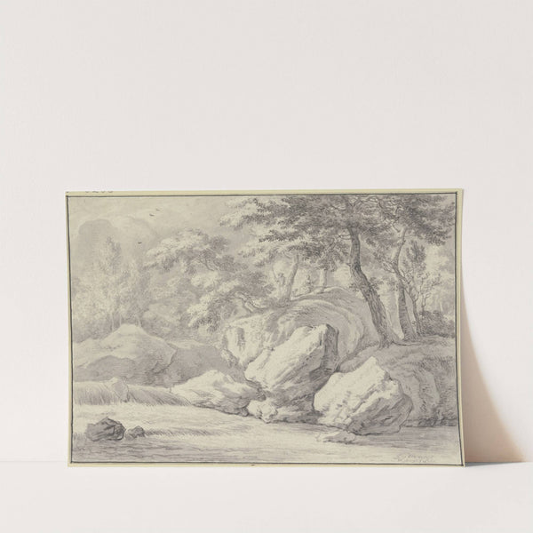 Waterfall in the forest by Jan Vermeer van Haarlem the Elder