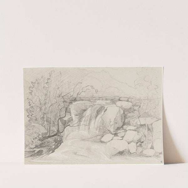 Waterfall with Rocks by John Sell Cotman