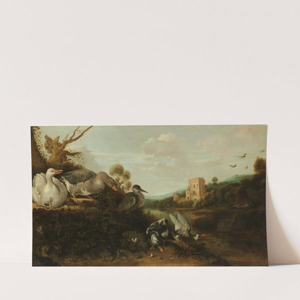 Waterfowl (1652) by Gijsbert Gillisz. de Hondecoeter