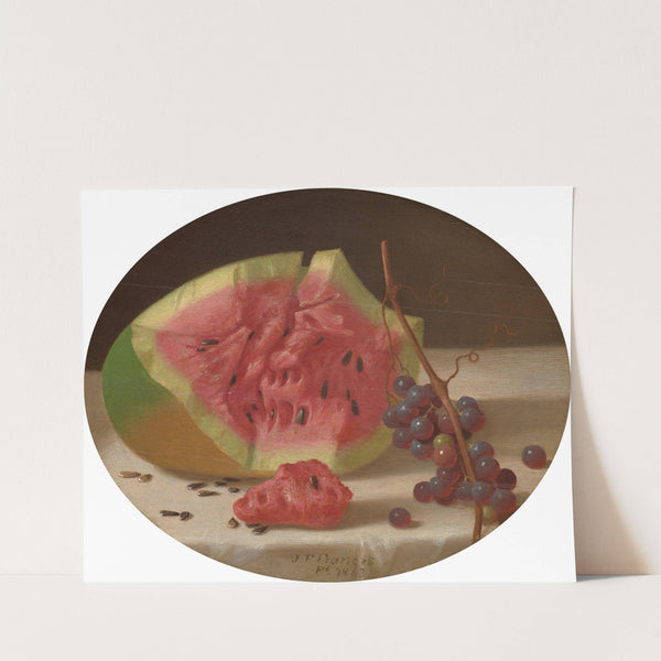Watermelon and Grapes (1863) by John F. Francis