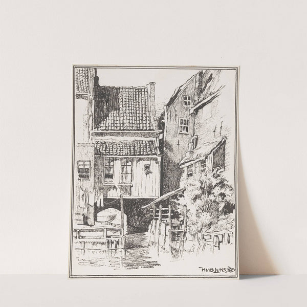 Waterpoortje naar de Zuiderhaven te Enkhuizen (1938) by Huib Luns