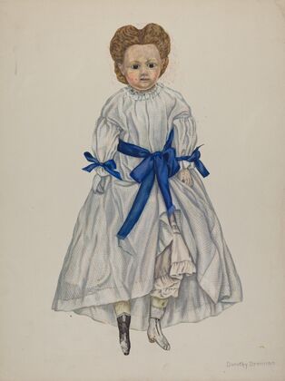 Wax Headed Doll