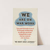 We Are on War Work by Anonymous