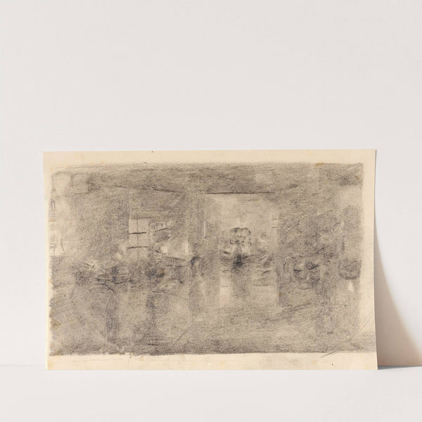 Weberfamilie, Frauenfigur durch Türe schreitend by Otto Meyer-Amden