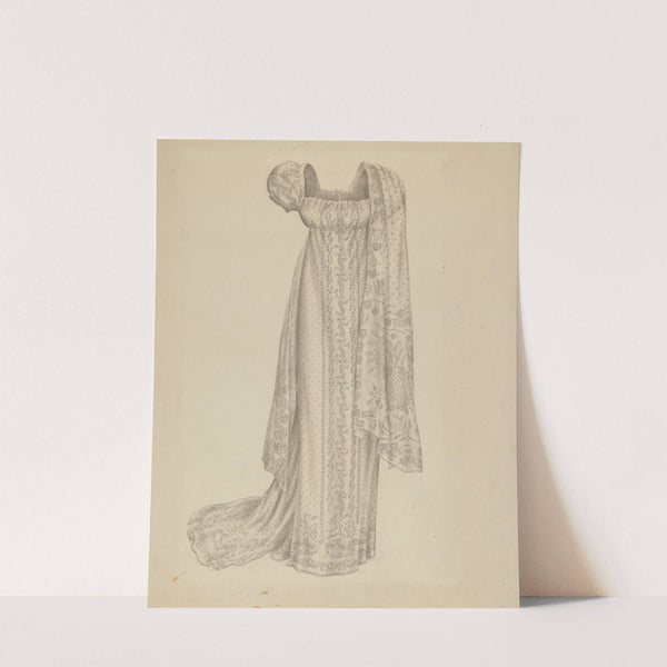 Wedding Dress with Scarf by Melita Hofmann
