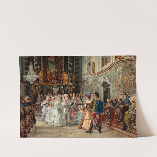 Wedding In Garsten Abbey Church by Johann Hamza