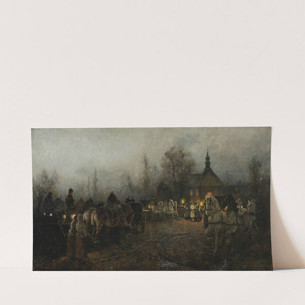 Wedding in the evening (1882) by Antoni Piotrowski