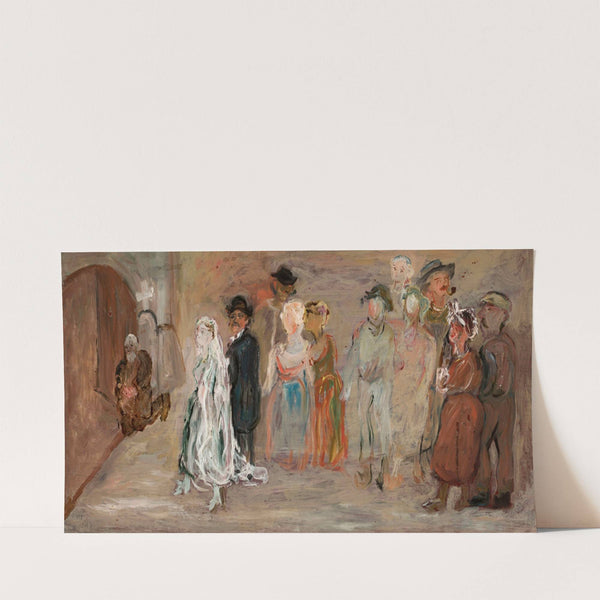 Wedding procession in front of a church (1921) by Tadeusz Makowski