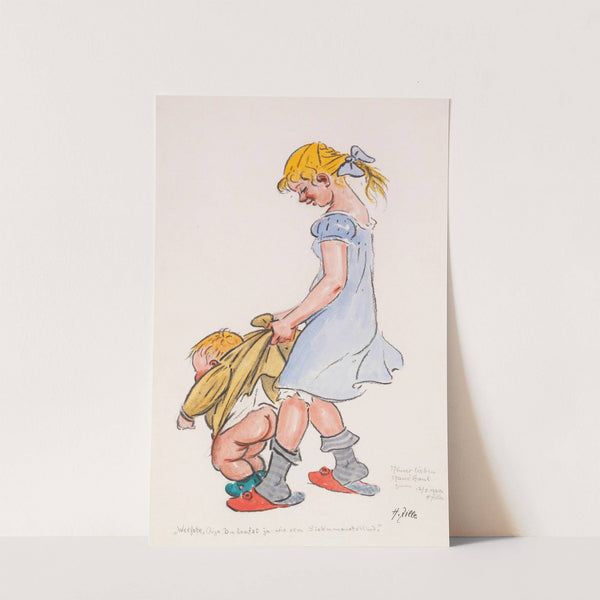 Weeste, Orje, Du loofst ja wie een Sieb’nmonatskind (Ca. 1920) by Heinrich Zille