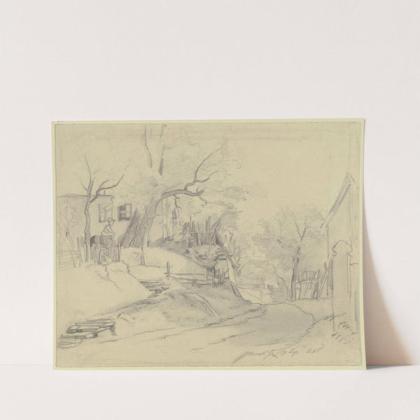 Weg durch das Dorf Mammolshain by Jakob Fürchtegott Dielmann