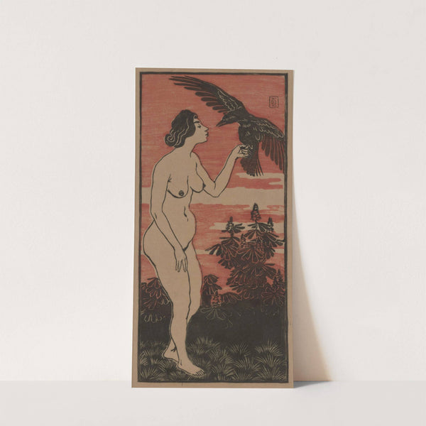 Weib mit Rabe (1896) by Otto Eckmann