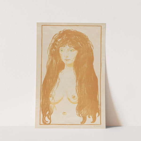 Weib mit rotem Haar und grünen Augen. Die Sünde (1902) by Edvard Munch