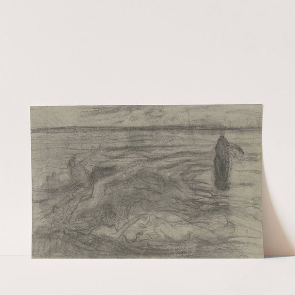 Weibliche Akte am Meeresufer by Victor Müller