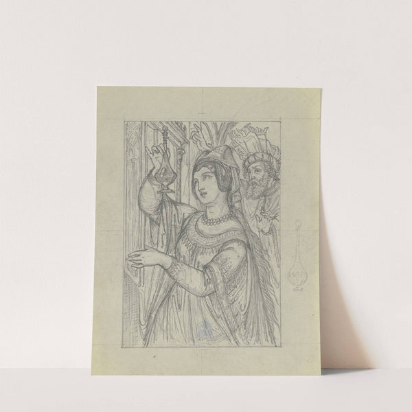 Weibliche Halbfigur (Entwurf für Almanachbilder) by Ferdinand Fellner