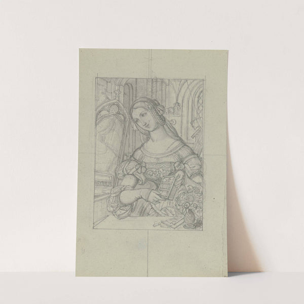 Weibliche Halbfigur (Entwurf für Almanachbilder) by Ferdinand Fellner