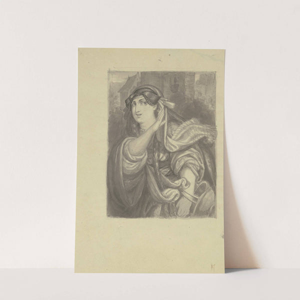 Weibliche Halbfigur (Entwurf für Almanachbilder) by Ferdinand Fellner