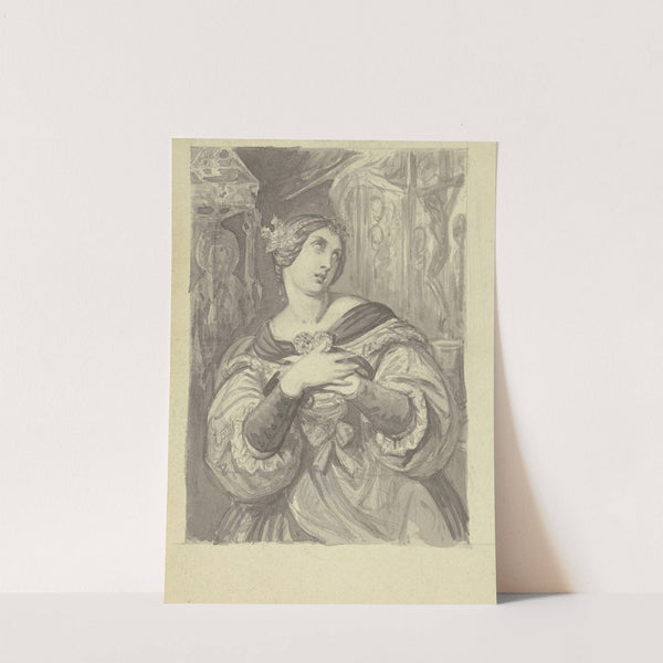 Weibliche Halbfigur (Entwurf für Almanachbilder) by Ferdinand Fellner