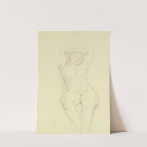 Weiblicher Akt halb liegend, in Vorderansicht by Charles Despiau