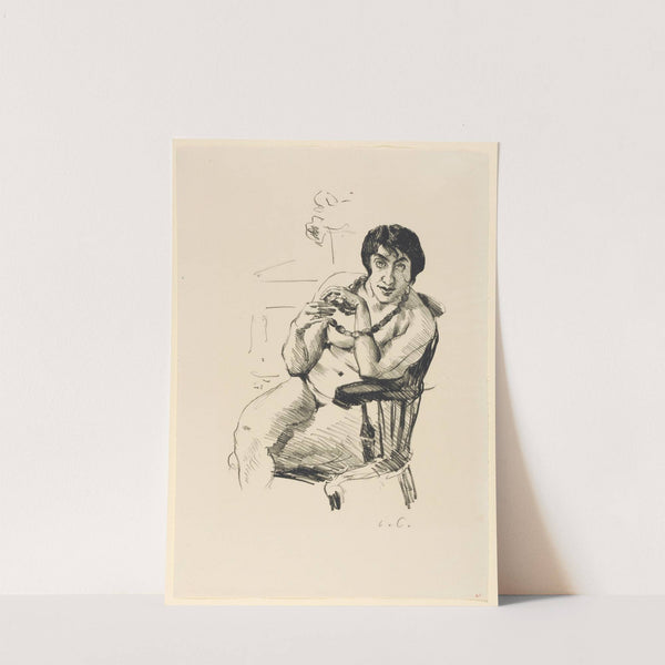 Weiblicher Akt mit Halskette im Lehnsessel (1914) by Lovis Corinth