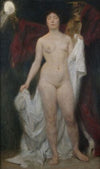Weiblicher Akt mit Tod als Vanitasallegorie