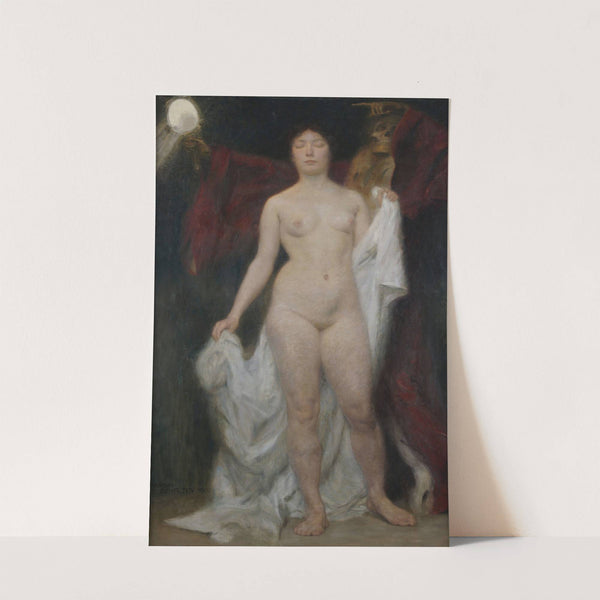 Weiblicher Akt mit Tod als Vanitasallegorie by Hermann Behrens