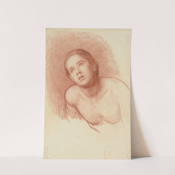 Weiblicher Halbakt, aufwärts blickend by Bernhard von Neher the younger