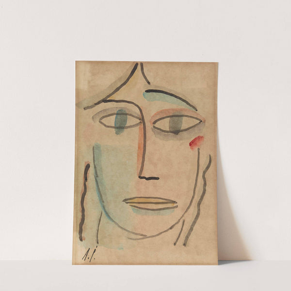 Weiblicher Kopf mit offenen Augen (1920-1923) by Alexej von Jawlensky