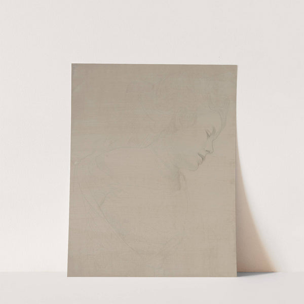 Weiblicher Kopf nach rechts by Carl Anton Reichel