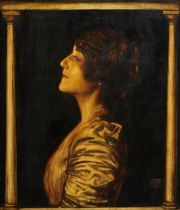 Weibliches Porträt (Mary Stuck) (1900)