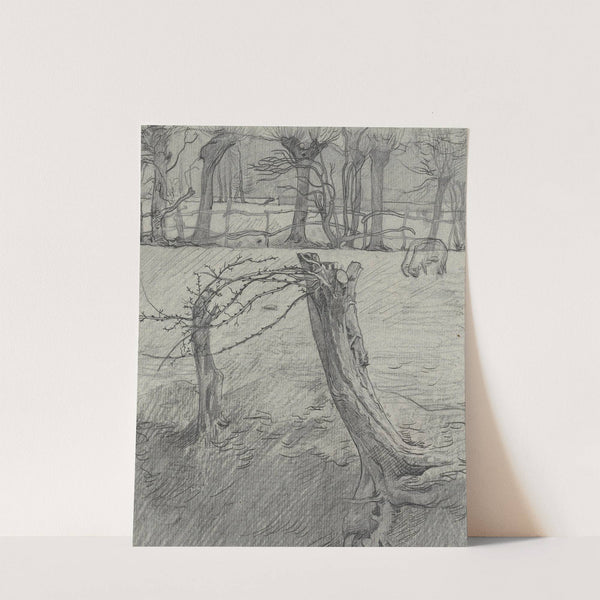 Weidelandschap met wilgen by Richard Nicolaüs Roland Holst