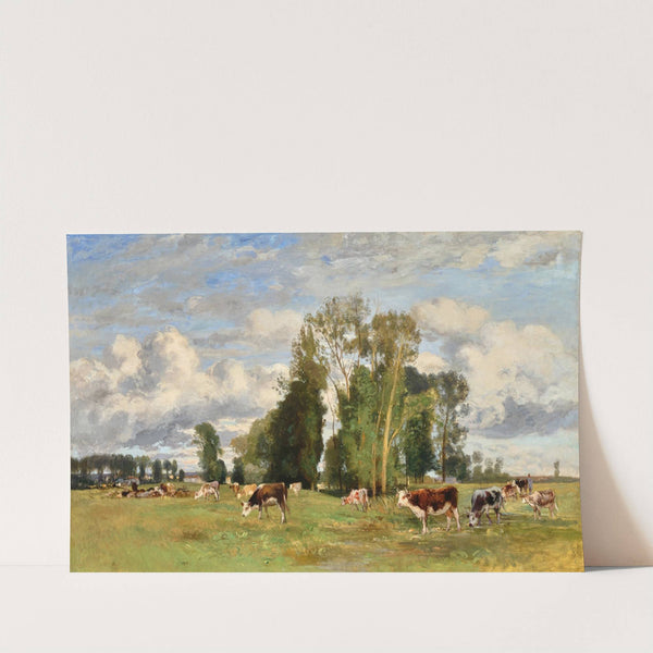 Weidende Kühe by Eugen Jettel